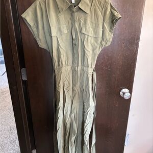 Nine West Green Dolman Sleeve Pantsuit